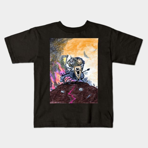 Death Dealer Kids T-Shirt by Gus the little guy